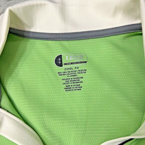 IZOD XFG Cool-FX Golf V-Neck Polo Shirt - Tennis - Celery Green - Women's Sz S/P - Picture 6 of 9
